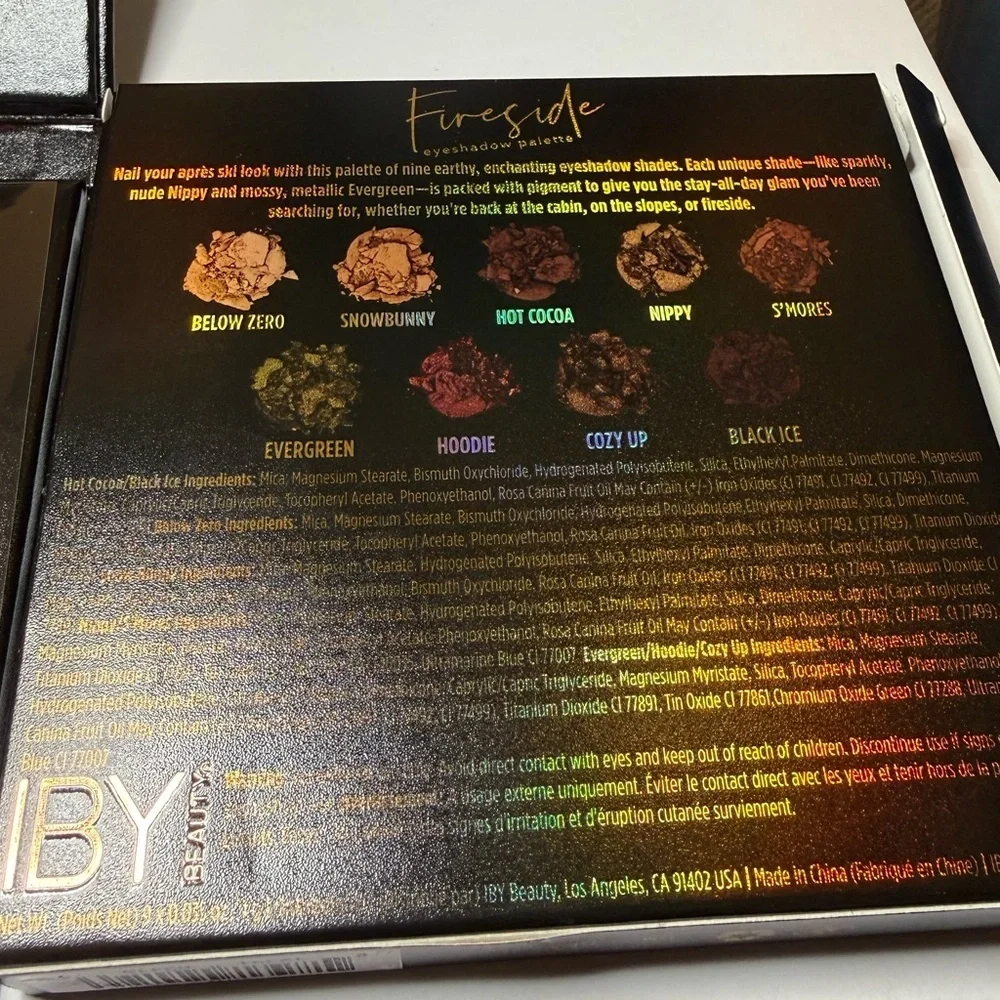 IBY Beauty Fireside Eyeshadow Palette 9 Shades Warm Neutrals